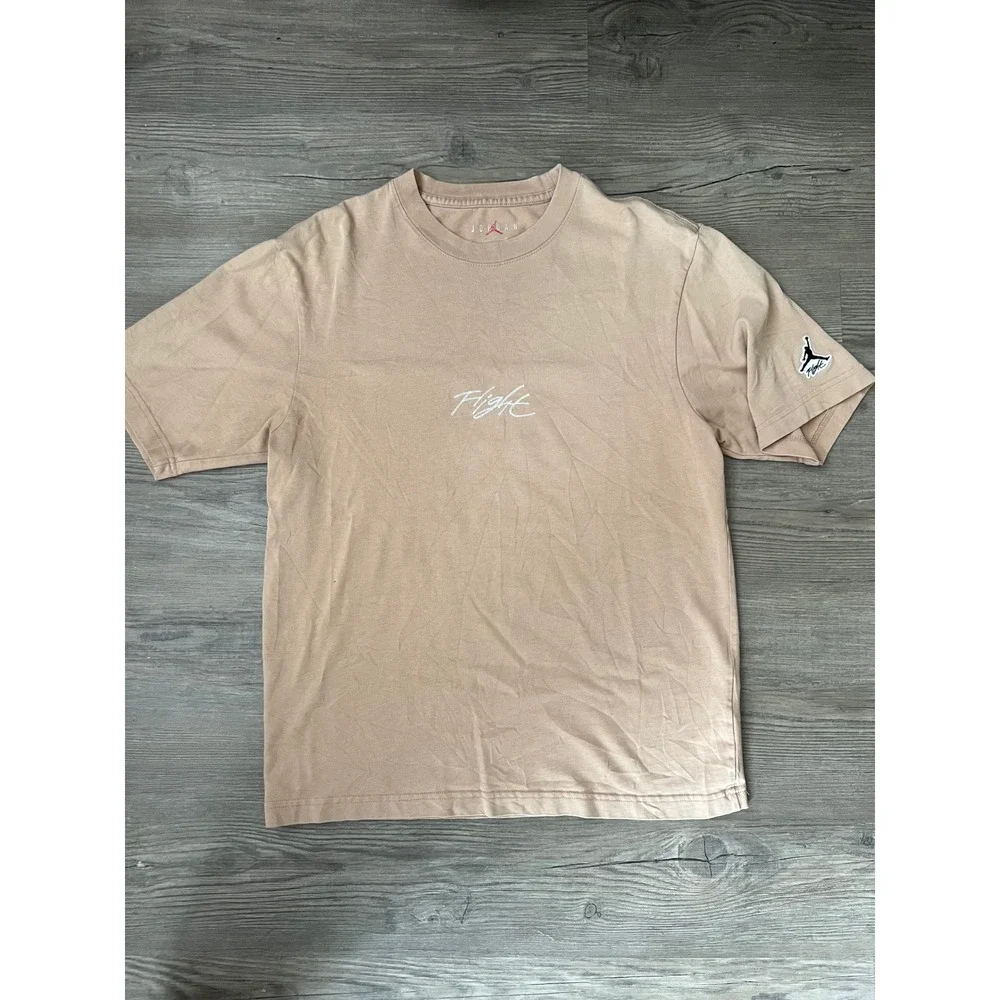 Nike Jordan Flight Essentials Men's Tee Hemp/Sail Size Small